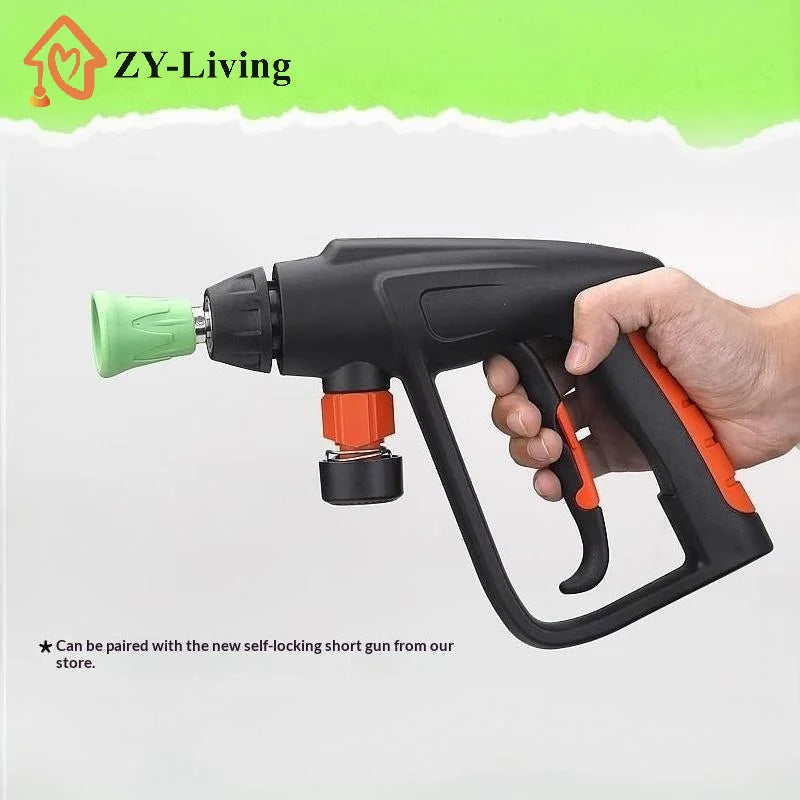 Quick Connect Stainless Steel Car Washer Sector Sprayer Nozzle Tips With Soft Rubber Sleeve High Pressure Wash Nozzles Quake