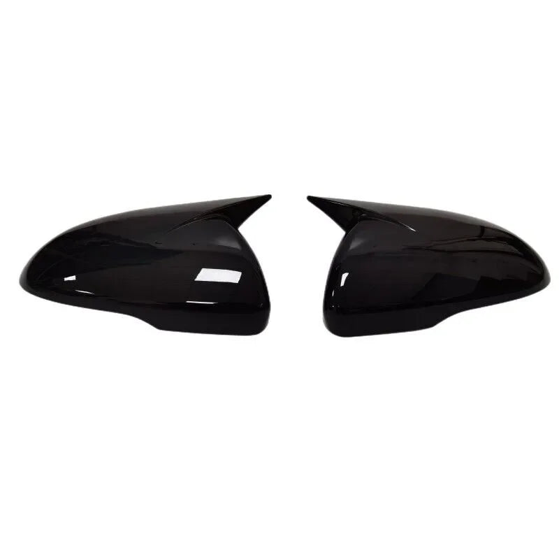 For Kia Optima K5 2016-2020 Car Sticker Rearview Side Mirror Cover Wing Cap Exterior Door Rear View Case Trim Carbon Fiber Look Quake Gloss Black
