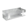 Bathroom Storage Rack with 2 Hooks Smooth Punch Free Rustproof Space Saving Multipurpose for Lavatory Bathroom Hotel Home Use Quake Small