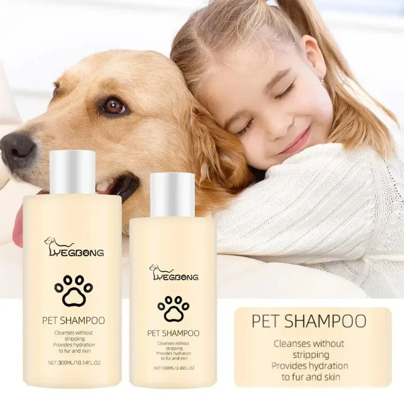 100/300ML Pet Shampoo Cat Dog Hair Softening Shower Gel Anti Mite Moisturizing Itchy Cleans Hair Remove Dirt Odor Pet Products Quake