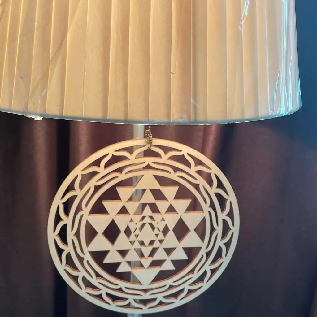 Sri Yantra Wood Sign Decor Flower of Life Wall Hanging Wooden Sculpture for Buddha Home Decoration Quake