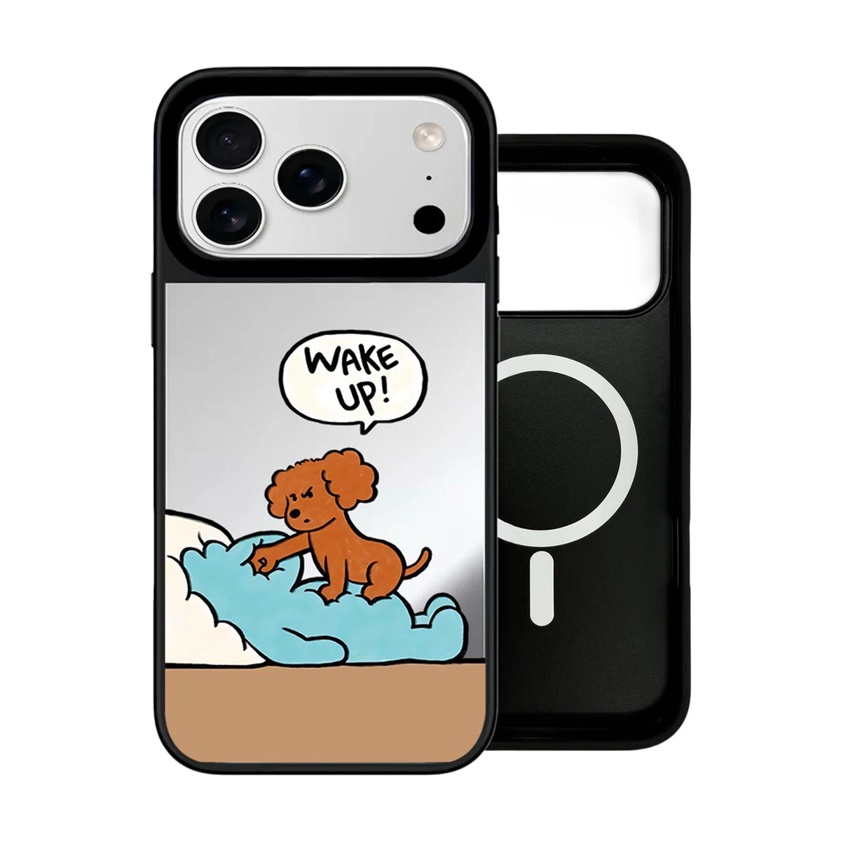 6090498 Mirror Surface Magnetic Phone Case Cover for IPhone 13 14 15 16 17 18 Pro Max Case Cartoon Quake mirror (MagSafe) iPhone 15