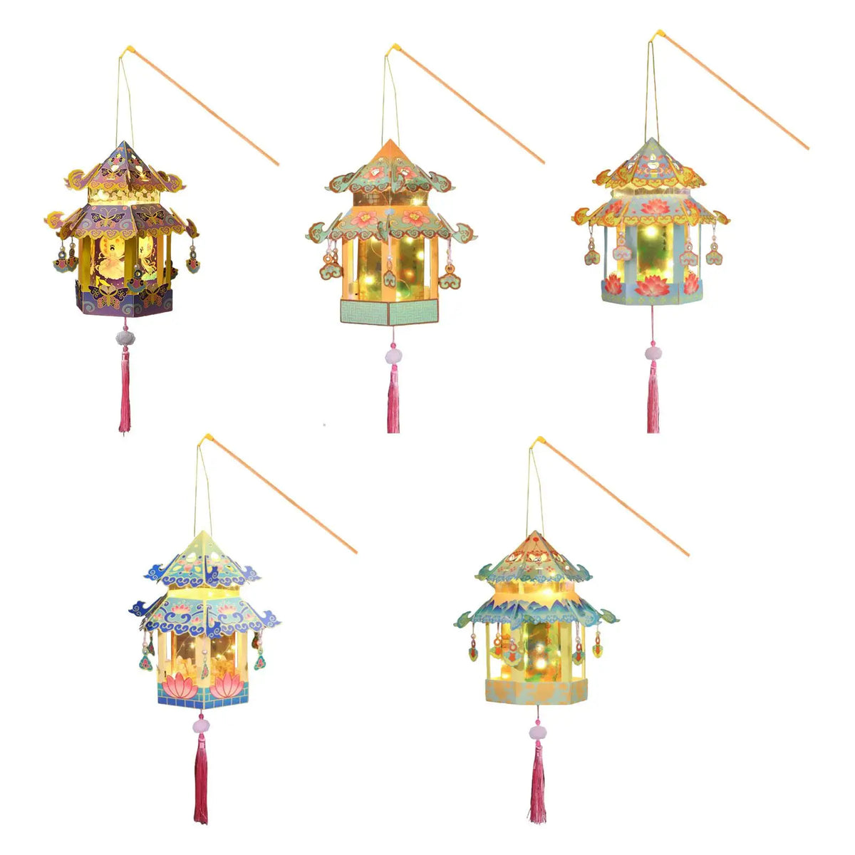 Chinese Lantern Craft Hanging Lantern Decoration Light Portable Lantern for Birthday Events Chinese Festive New Year Decor Party Quake