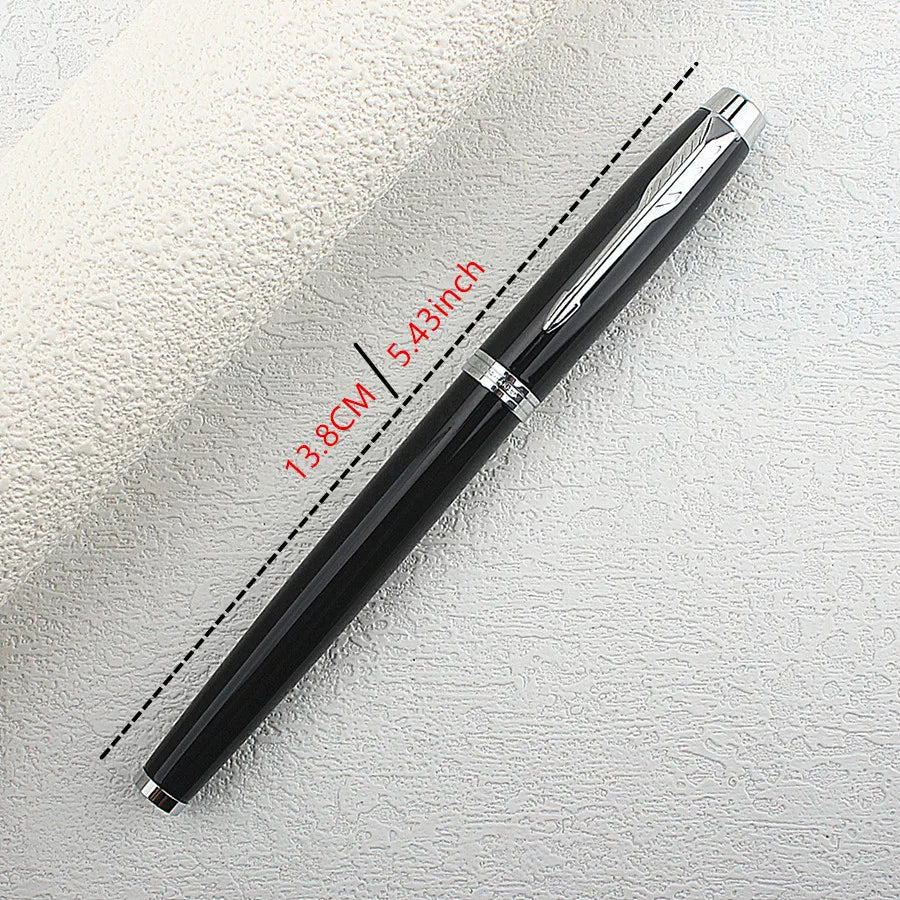 Luxury Arrow Clip Metal Fountain Pen 0.7MM Nib , White Black Barrel Business Office Home School Supplies Quake