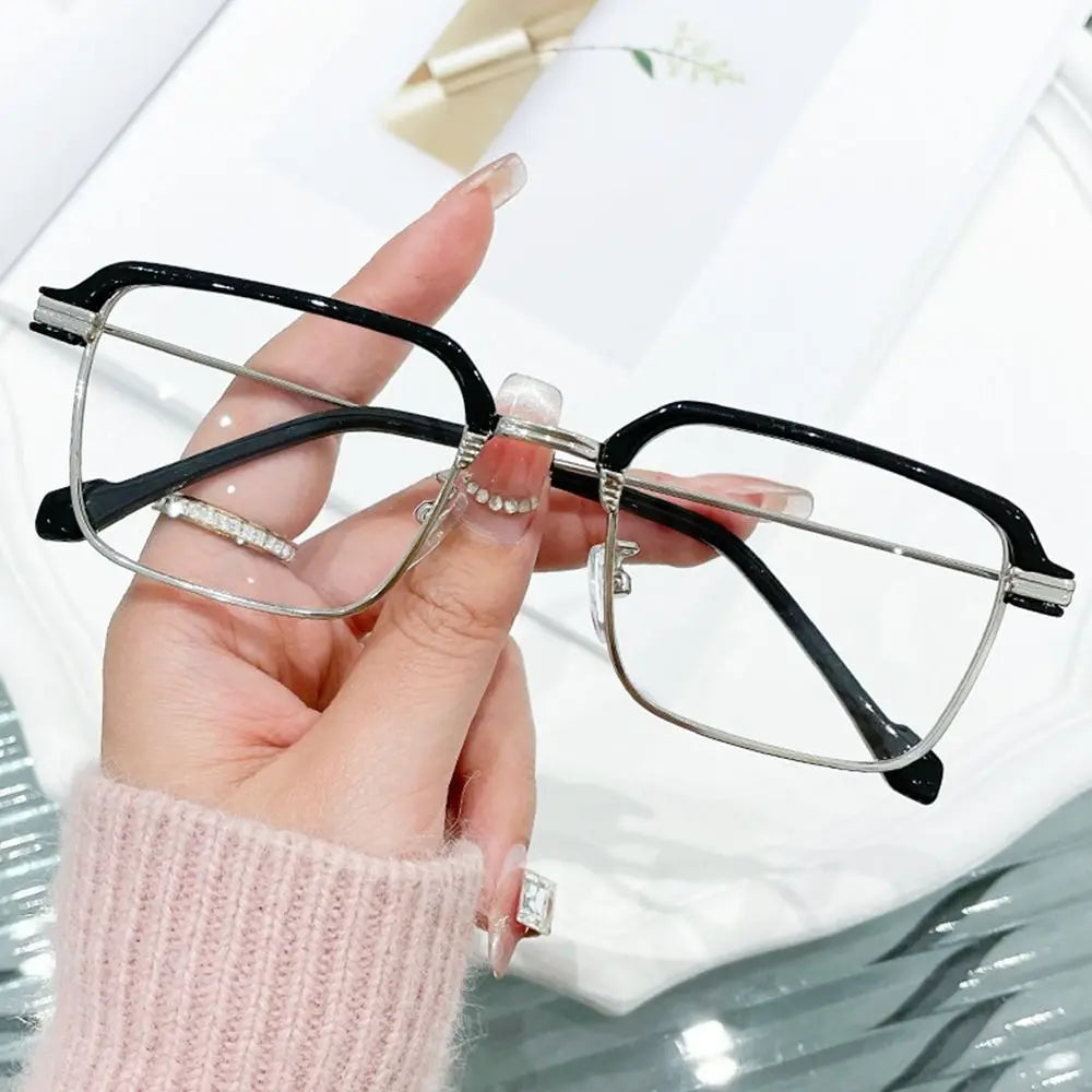 Anti-Blue Light Reading Glasses Fashion Classic Metal Half-frame Readers Eyewear Men Women Eye Protection Presbyopia Eyeglasses Quake