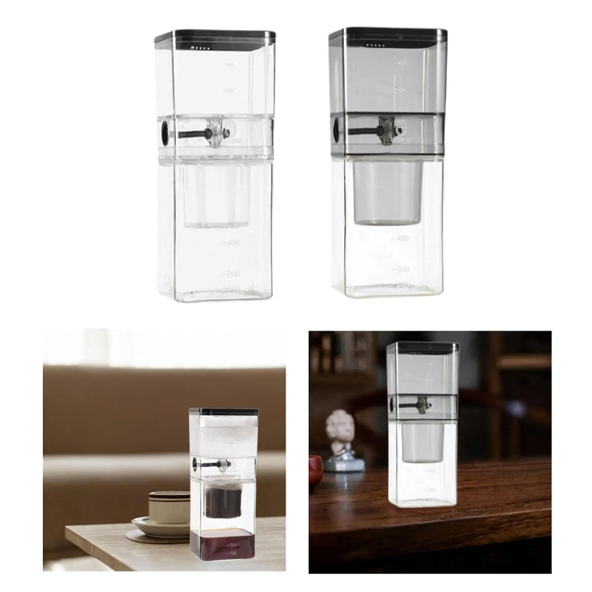 Ice Drip Coffee Maker 400ml ABS Slow Cold Brew Smooth Dripper Compact Brewer for Home Iced Coffee Quake