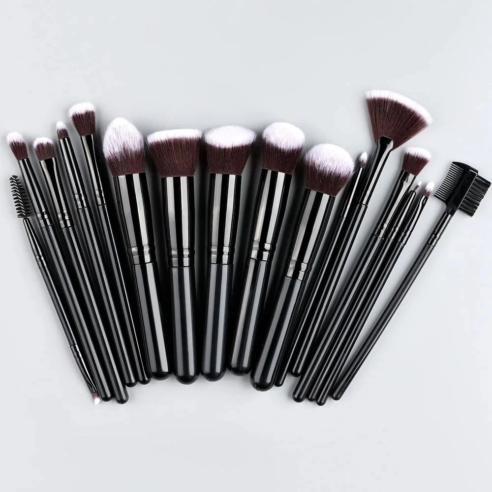 14-16pcs Makeup Brush Set for Women Super Soft Detail Brushes including Blush Foundation Concealer Eyeshadow Beauty Tools Quake AMZ-16BK