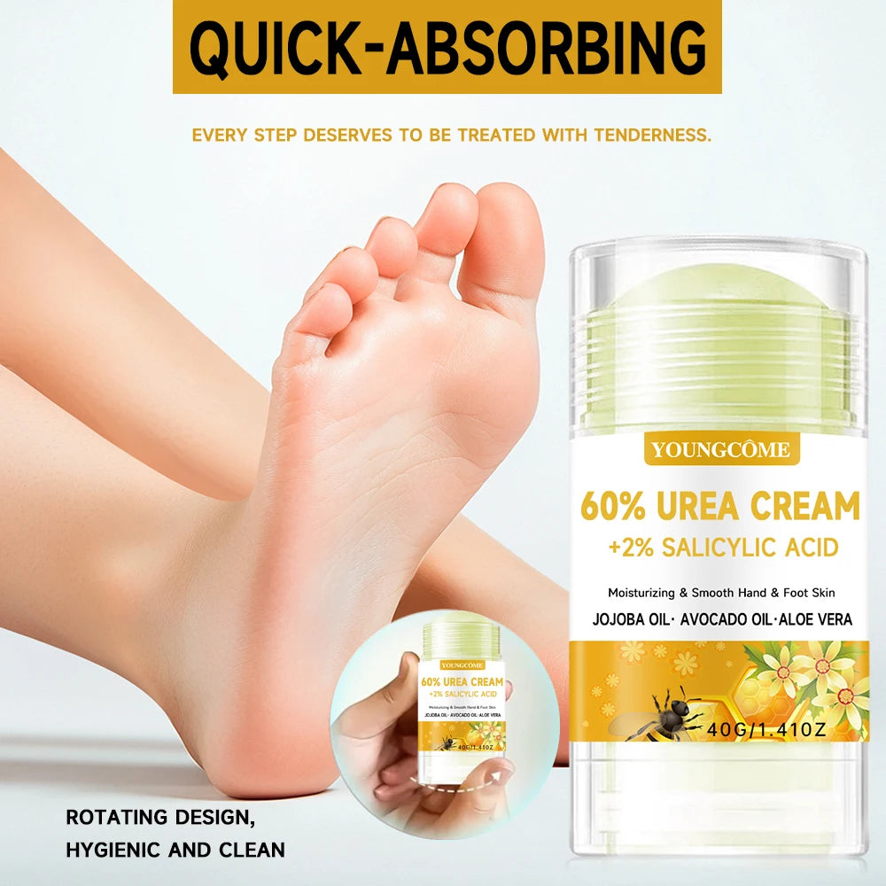 60% Urea Cream +2% Salicylic Acid Foot Cream Deodorant Stick Anti Sweating Keep Drying Fragrance Remove Foot Odor Moisturizing Quake