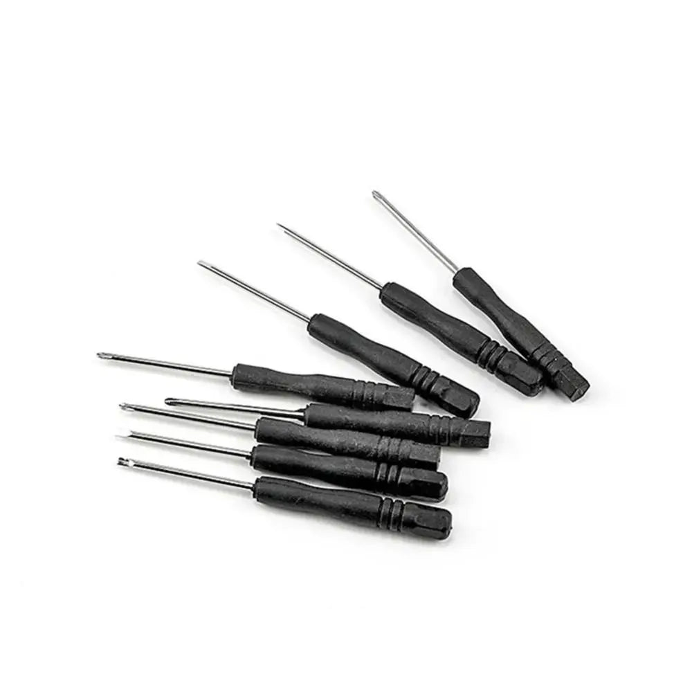 10Pcs Portable Small Mini Screwdriver Slotted Cross Phone Repair Tool Screwdrivers Black 2mm 3mm Disassembly Screwdriver Quake