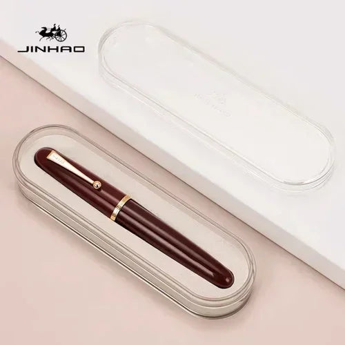 JinHao 9019 Dadao Fountain Pen Acrylic Transparent Spin Pen 40MM Nib Spin Elegante Signature Stationery Ink Pen Quake 9019-1(NOT BOX) EF (Approx 0.38mm)
