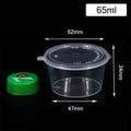 50pcs Sealed and Leak-proof Disposable Sauce Cup Sauce Cup Containers with Hinged Lids Portable Sauce Box Reusable Quake 60ml style 1