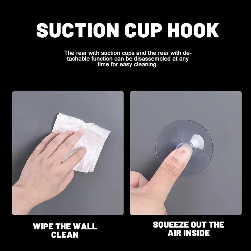 40/5Pcs Mushroom Head Sucker Hooks PVC Transparent Suckers Home Organizers Hanging Suction Cups Car Window Decor Suction Pads Quake