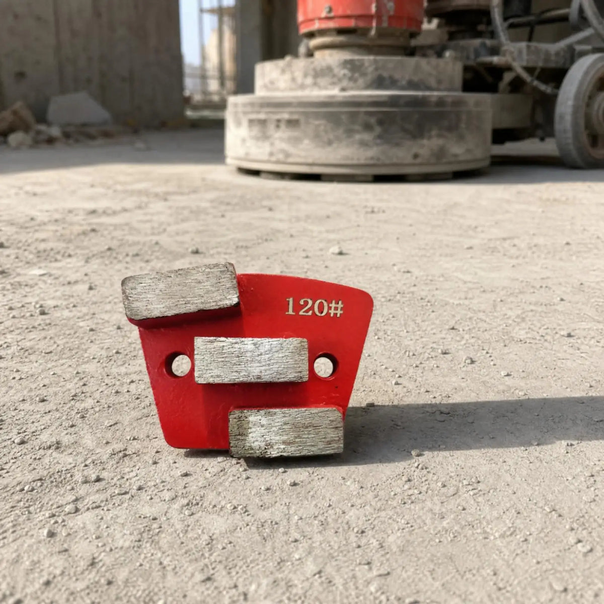 Fan-Shaped Diamond Grinding Block Long Service Life Cement Floor Diamond Grinding Block Quake Fan3Teeth16Grit
