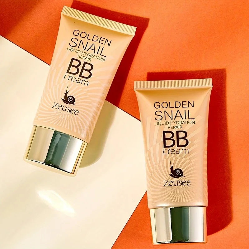 SADOER Gold Snail Sunscreen BB Cream Foundation Concealer Moisturizing Isolation Cream SPF50+PA+++ 40g Quake