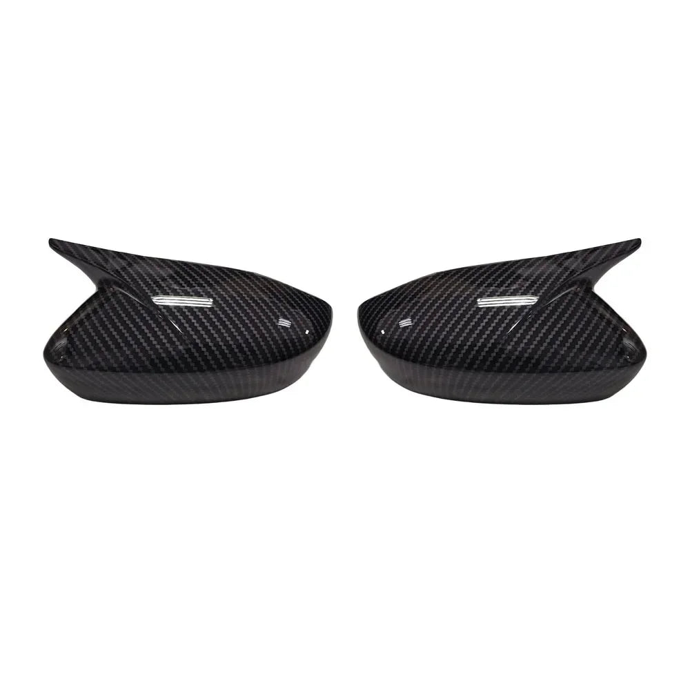 For Skoda Rapid 2011-2015 Car Sticker Rearview Side Mirror Cover Wing Cap Exterior Door Rear View Case Trim Carbon Fiber Look Quake Carbon