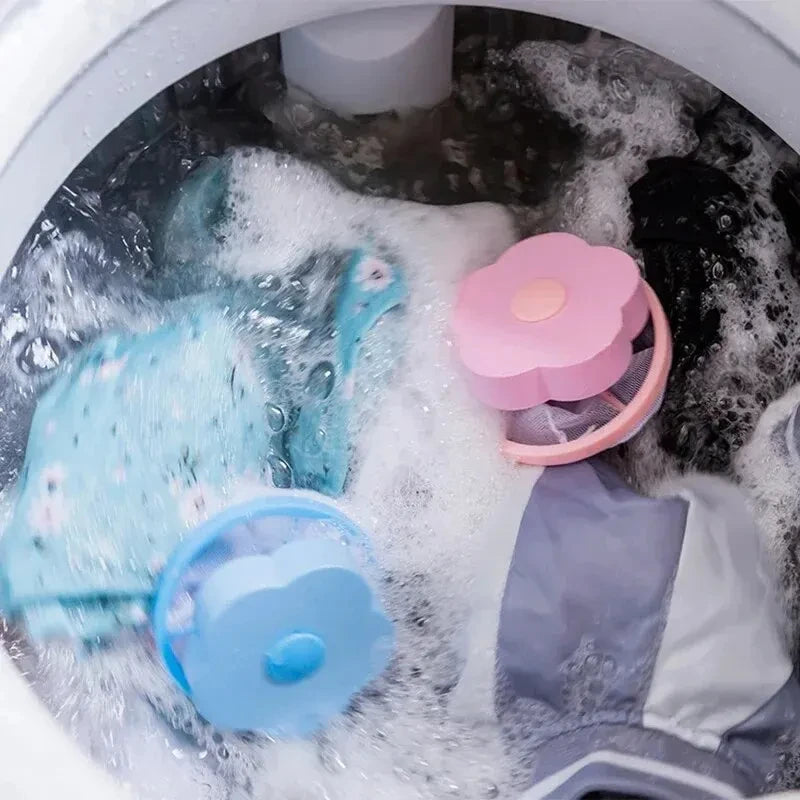 Washing Machine Floating Filter Bag Lint Filter Lint Remover Stain Remover Laundry Balls Wash Balls Plum Shaped Laundry Balls Quake