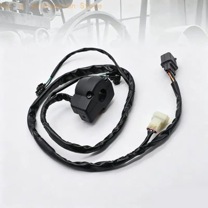 Replacement Motorcycle Control Assembly, Handlebar Start Control Unit with Integrated Harness and Terminal End, Part Reference Quake CN