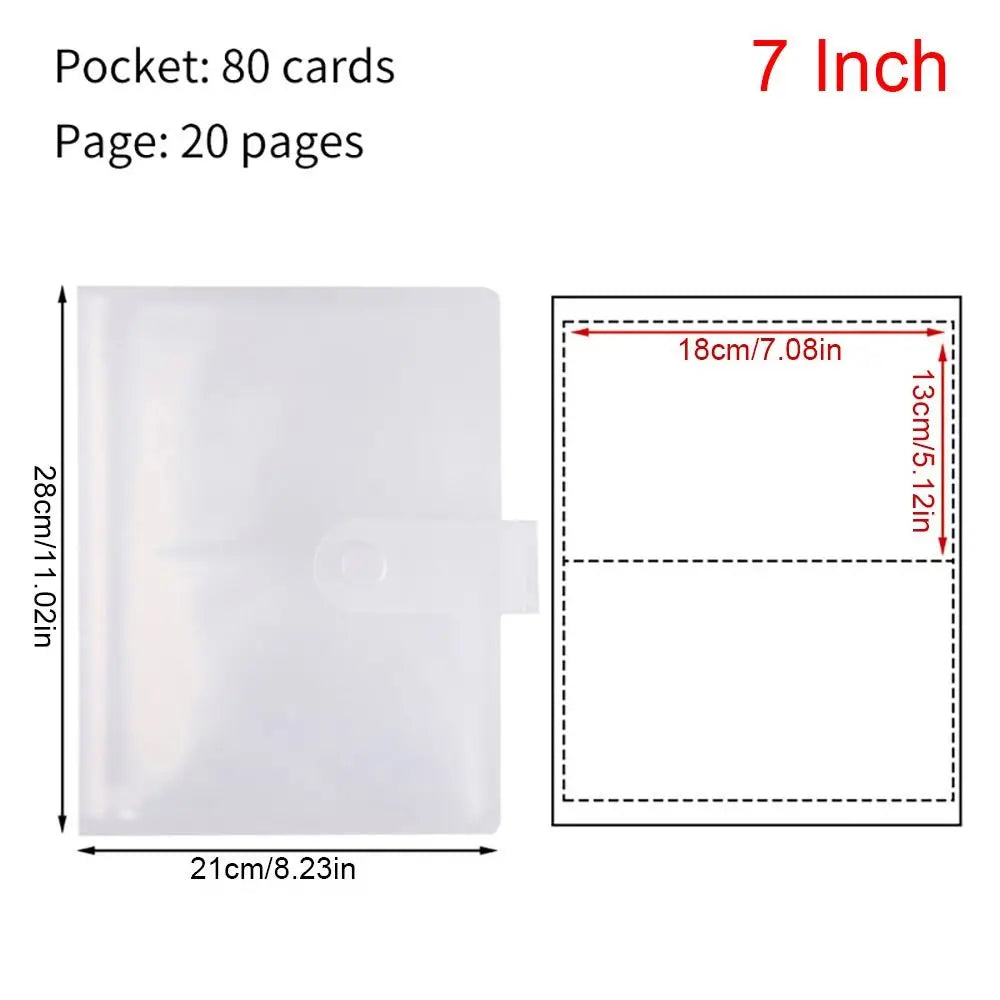 3/4/5/6 Inch 80/160 Slot Photo Album Idol Photocard Holder Idol Star Card Collect Book Creative Photo Albums Picture Card Holder Quake 7 Inch-80 Cards
