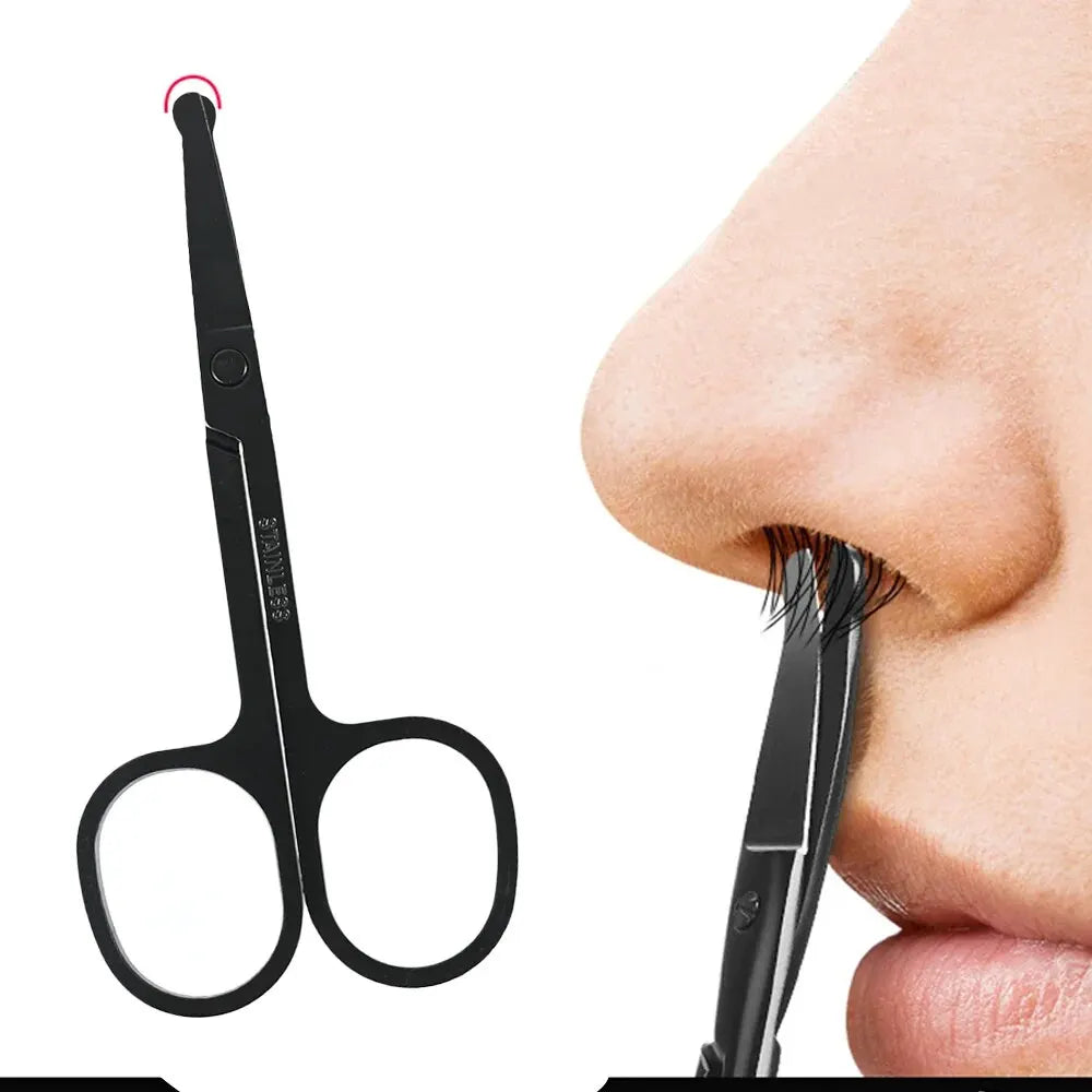 vvocci Stainless Steel Precision Scissors for Facial Hair, Ear & Nose Trimming, Eyebrow Grooming Quake