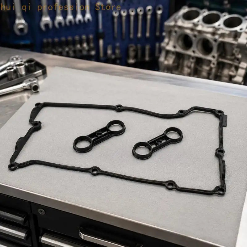 Perimeter Gasket and Inner Gasket Set for E46 E87 E90, 3 Piece Rubber Engine Valves Cover for Maintenance, Cover Service Quake
