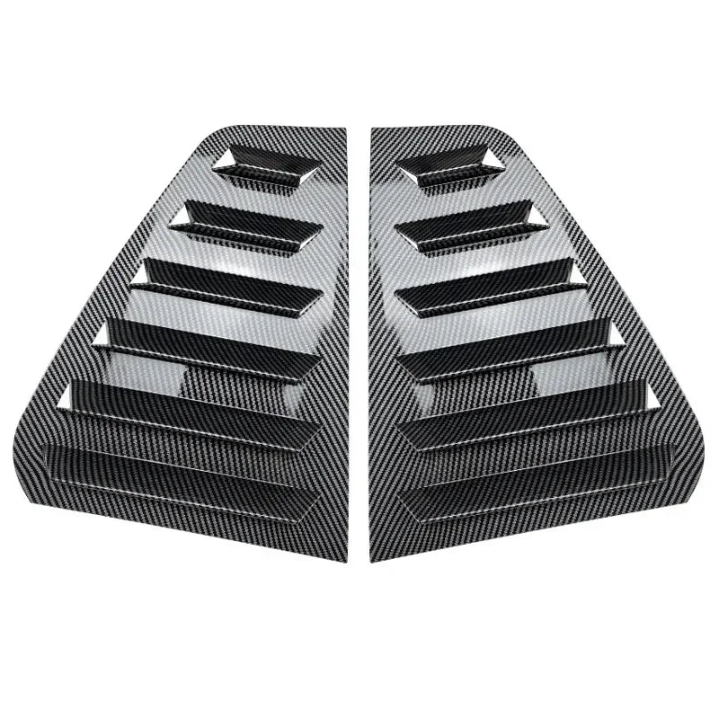 For VW Golf 6 MK6 2008-2012 Car Rear Louver Window Side Shutter Cover Trim Sticker Vent Scoop ABS Carbon Fiber Black Accessories Quake Carbon