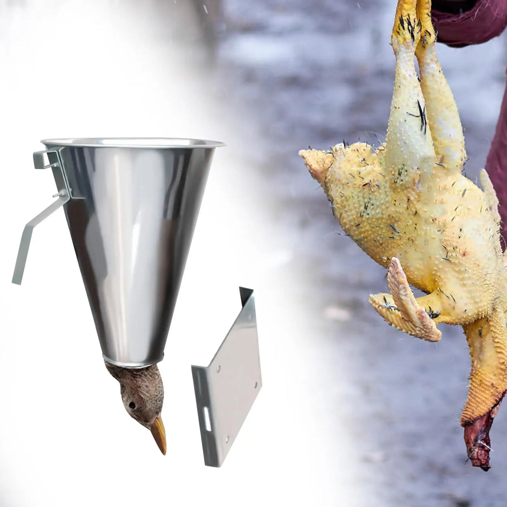 Poultry Restraining Cone Slaughter Tool Fitments Portable Iron Easy Using Funnel Quake