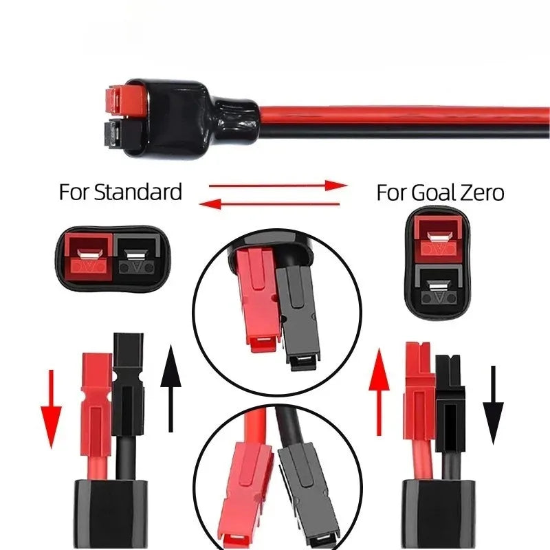 12AWG 30A Plug Connector Cable Solar Male to Female Connection Cord Outdoor Energy Storage Electric Vehicles Power Adapter Quake