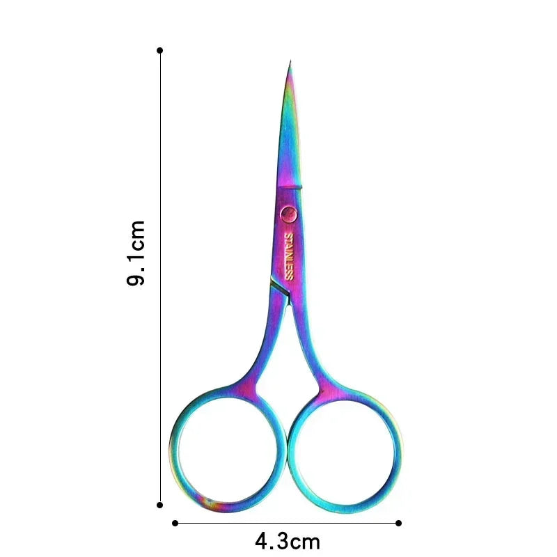 1PC Makeup Eyebrow Eyelash Trimmer Facial HairRemover Manicure Scissor Nail CuticleAccessories Scissors Nails Art Scissor Quake M111 Colorful