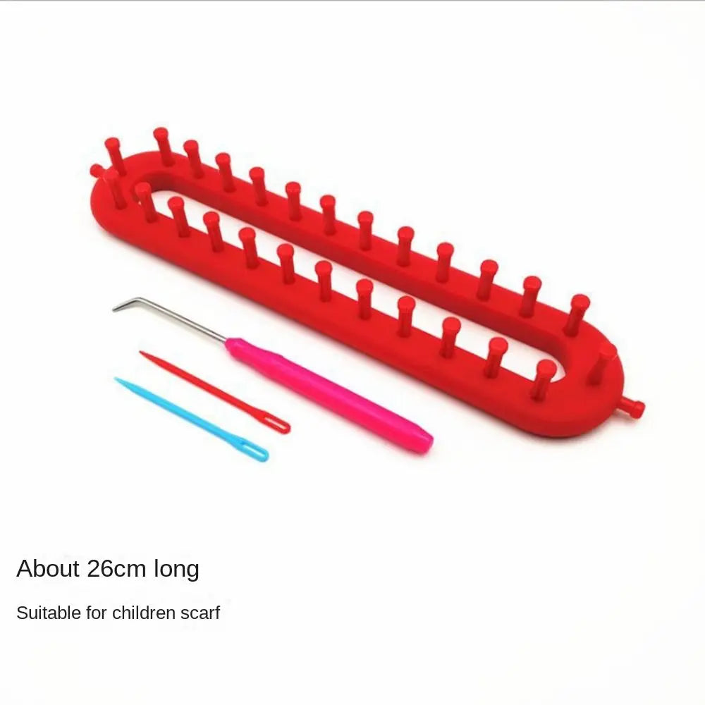 Gift Plastic Weaving Loom Knitting Kit DIY Handmade Craft DIY Machine Sewing Tools Rectangle Braiding Tool Women Quake 26CM