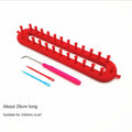 Gift Plastic Weaving Loom Knitting Kit DIY Handmade Craft DIY Machine Sewing Tools Rectangle Braiding Tool Women Quake 26CM