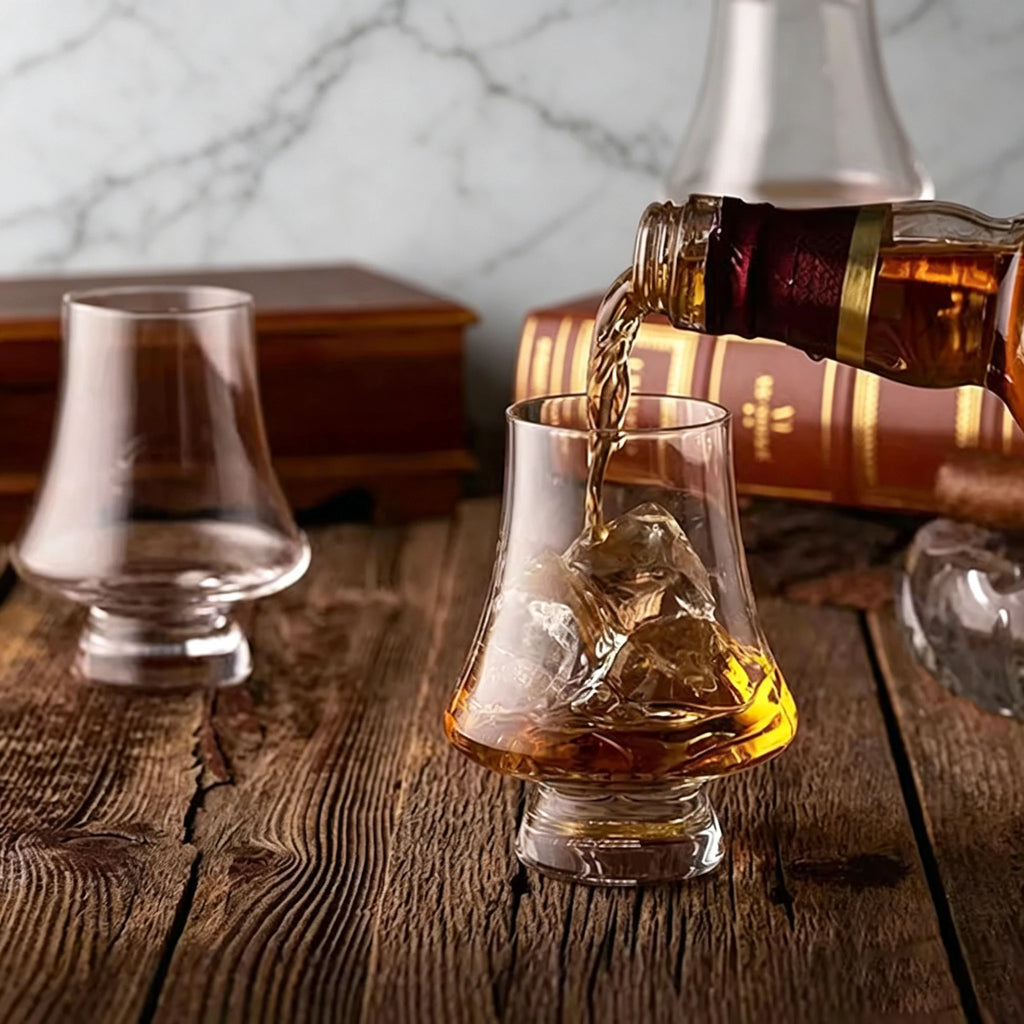 YWDL 250ml Lead Free Crystal Whiskey Glasses Scotch Bourbon Tasting Glass Set Glass Tumbler For Whisky Cognac Brandy Cocktail Quake