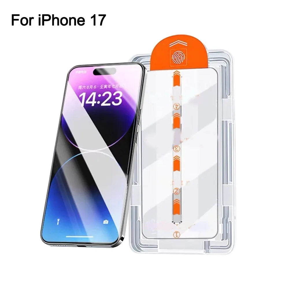 9H Hardness Tempered Film Dust-free High Definition Glass Films Scratch Resistant Phone Protector for iPhone 17/Air/Pro/Pro MAX Quake for iPhone 17