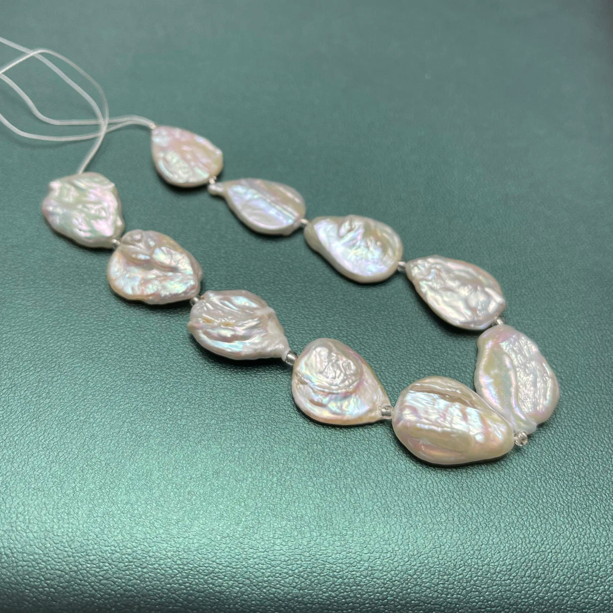 White Pearl Natural Freshwater Drop-Shaped Pearl For Jewelry Making DIY Necklace Earrings Bracelet Accessory Length 18cm Quake WHITE 15x20mm