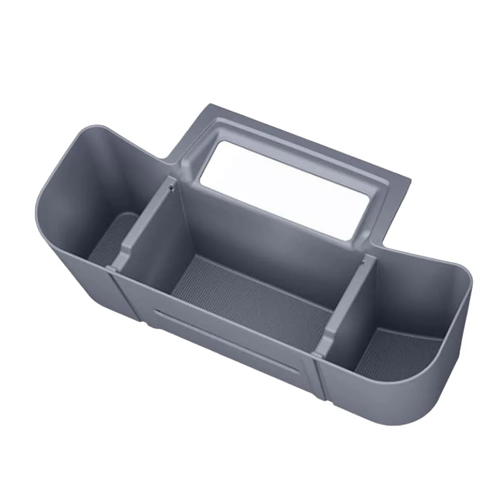 Center Console Rear Armrest Organizer for Toyota For Sienna Years 2021 2022 2023 2024 2025 2026 Gray Plastic Fit Quake