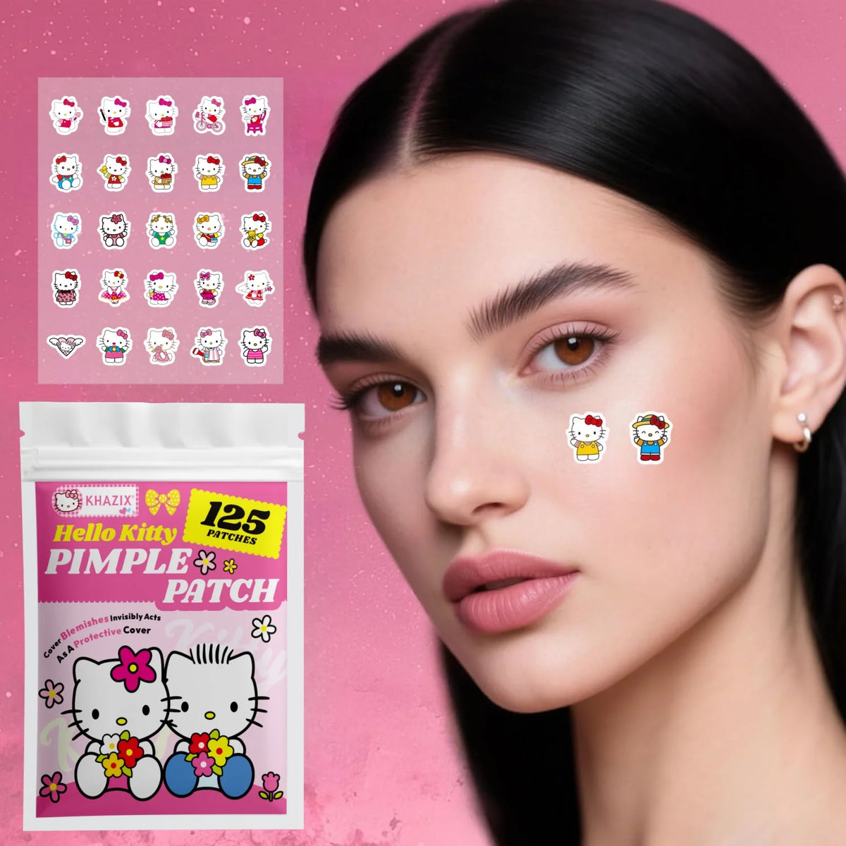 Sanrio Hello Kitty Acne patches, Cartoon acne patches, Acne cover-up stickers, Cute concealer stickers Quake