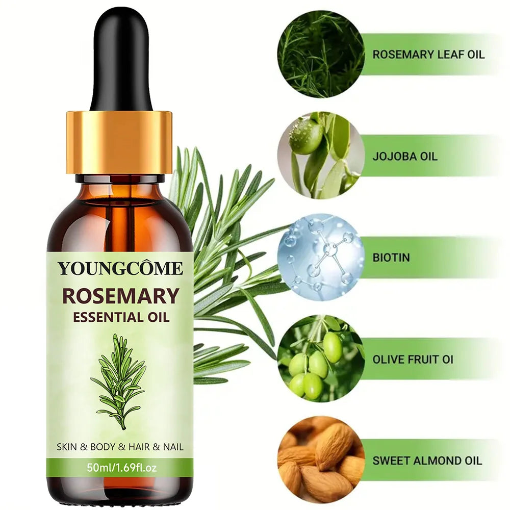 Natural rosemary essential oil,Repairs DamagedHair Improves Hair Quality Moisturizes Hair Care oil suitable fo hair,body,massage Quake