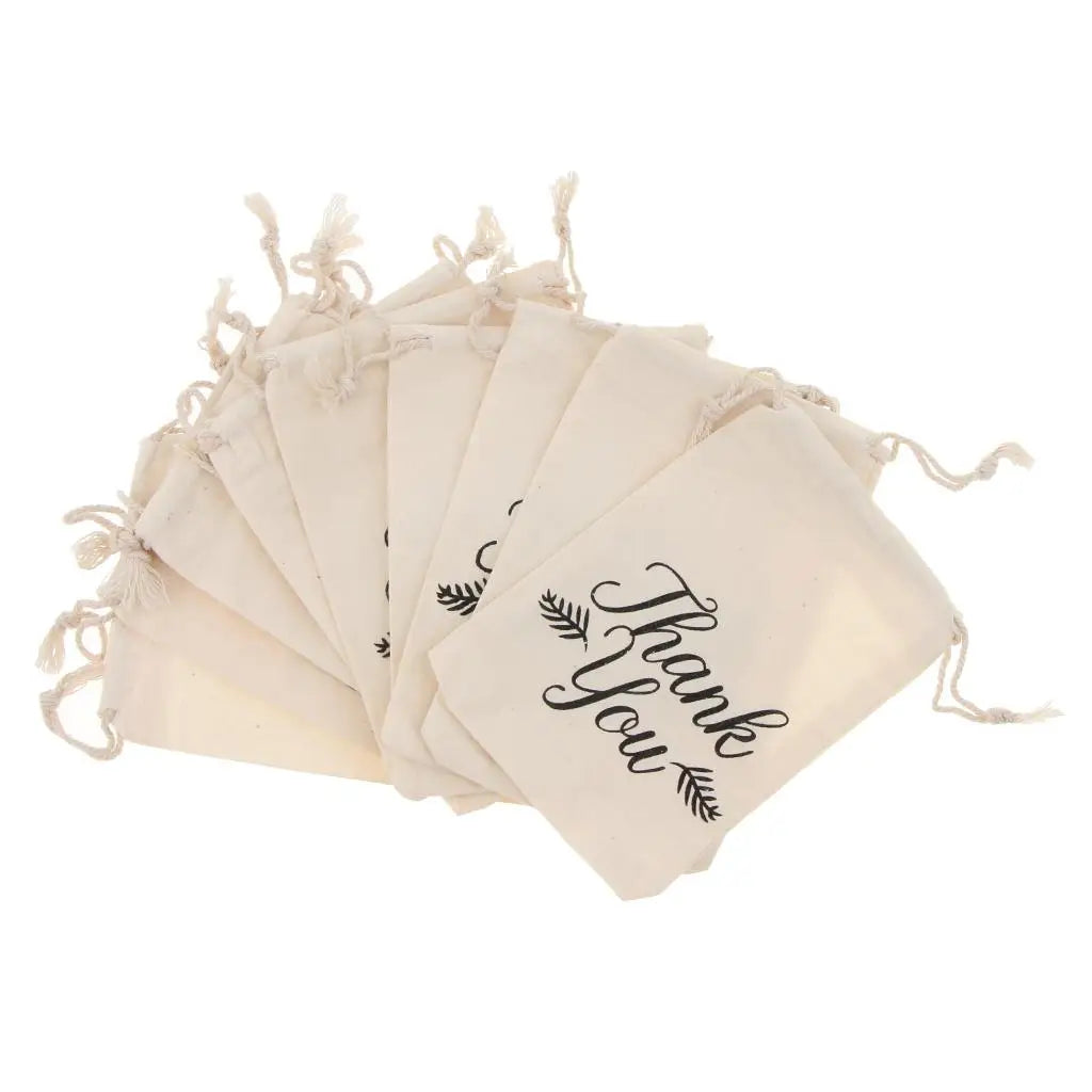 Linen Cotton Drawstring Candy Pouch Multipurpose Jewelry Gift Bag Square Eco-friendly Wedding Favor for Events Quake C