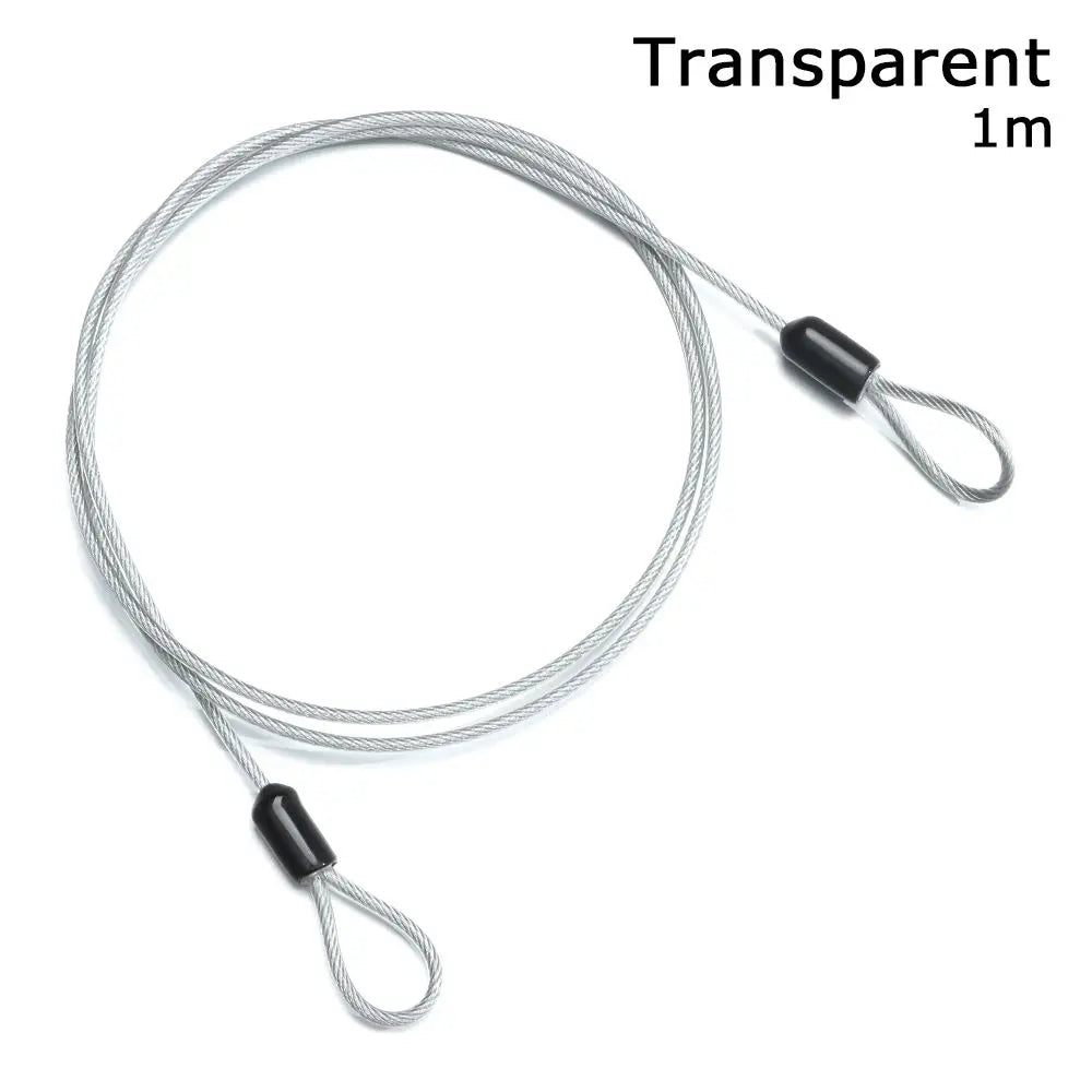 Bicycle Accessories Security Safety Rope Anti-theft Ropes Steel Cable Lock Cycling Strong Wire Road Bike Lock Bicycle Lock Wire Quake Transparent-1 meter