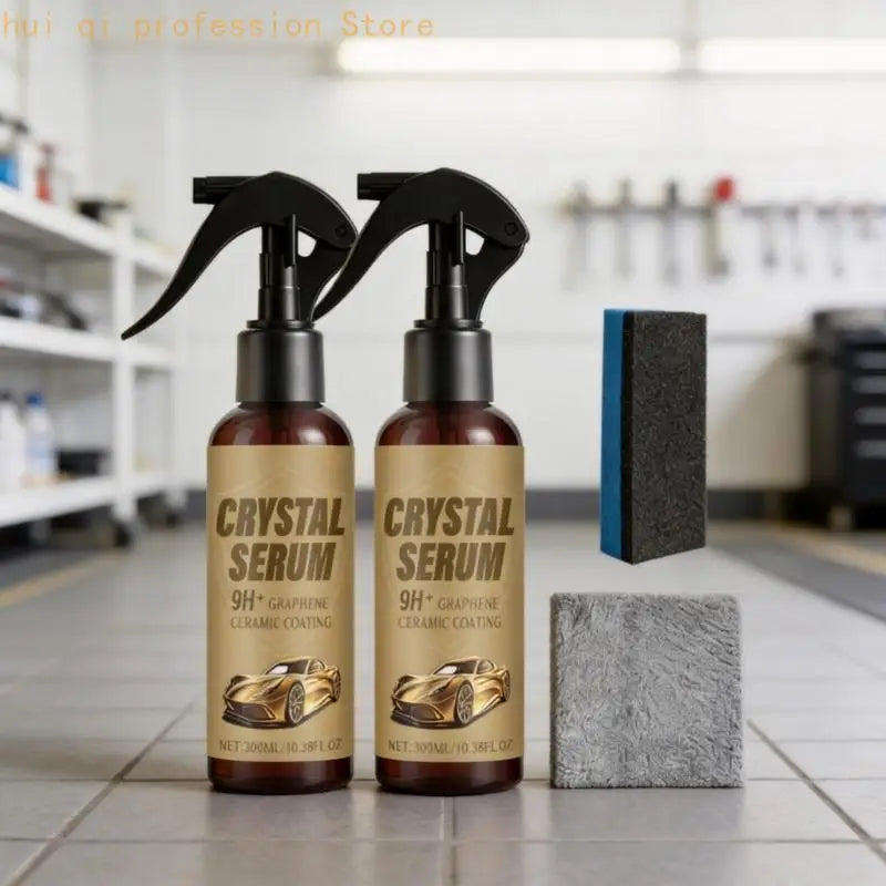 Paint Upkeep Coating Set 300ml Bottle with Applicator Sponge and Microfiber Cloth for Routine Vehicle Detailing H8WE Quake