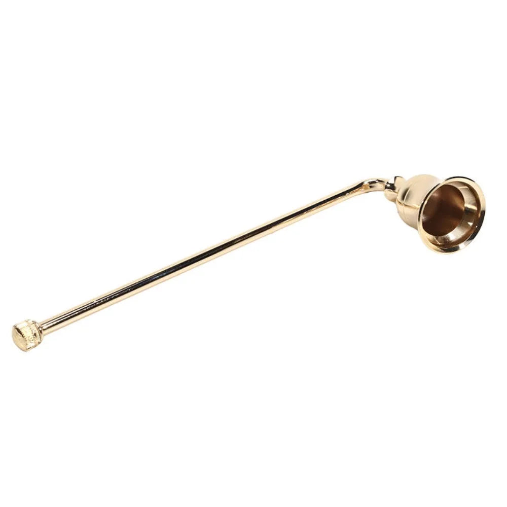 Luxury Bell Shaped Candle Wick Trimmer Long Handle Turn Off Extinguisher Flame Snuffer Wick Cover Home Quake Short Handle Golden