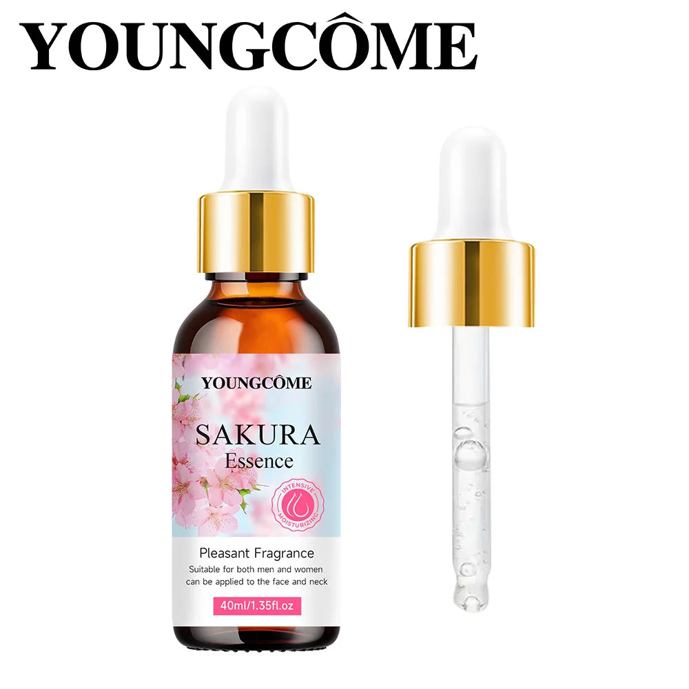 40/60ml Sakura Facial Serum Cherry Blossom Anti Wrinkle Brighting Skin Face Essence Brightening Moisturizing Dry Skin Care Quake