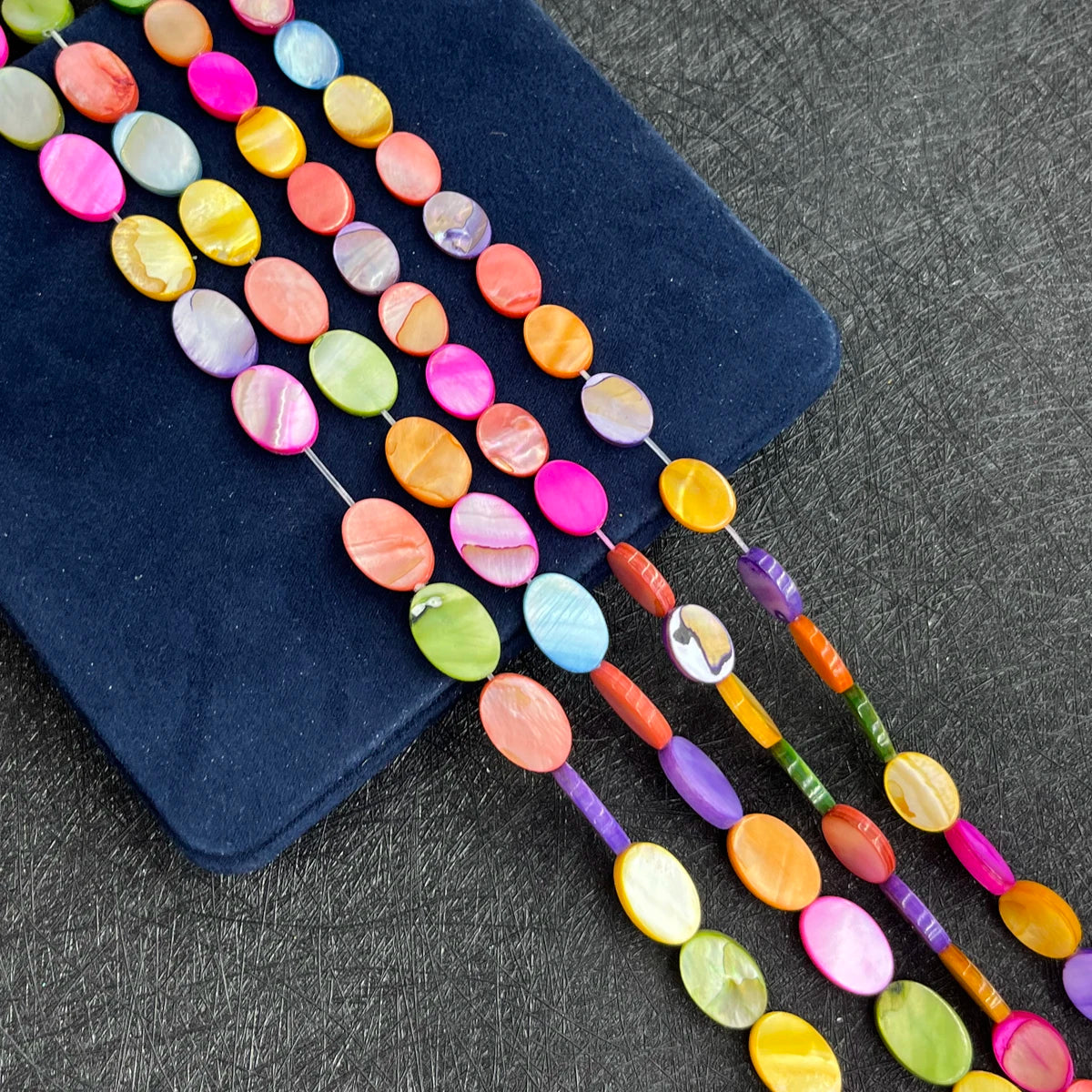 Oval Shell Beads 10x14mm Colorful Isolation Beads For Jewelry Making DIY Necklace Earrings Bracelet Accessory Quake