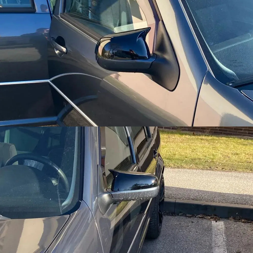 For LHD VW Golf 4 MK4 1998-2002 Passat B5 Jetta Car Sticker Rearview Side Mirror Cover Wing Cap Exterior Door Case Trim ABS Quake