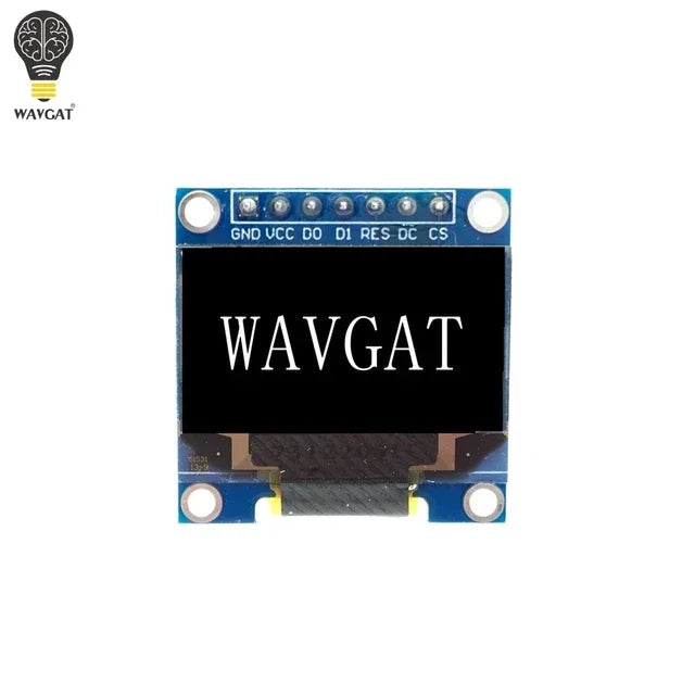 0.96 inch OLED IIC Serial White Display Module 128X64 I2C SSD1306 12864 LCD Screen Board GND VCC SCL SDA 0.96" for Arduino Black Quake 7Pin White