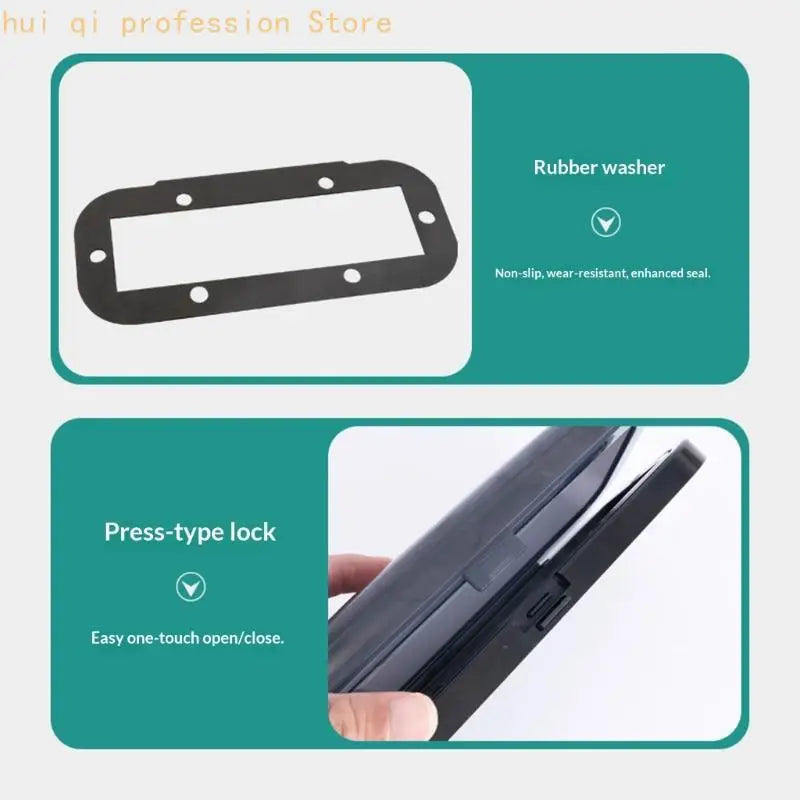 Plastic Waterproof Case for Yacht Dashboard Stereo Speaker Equipment Plastic Seal Shock Resistance 9x4inch H8WE Quake