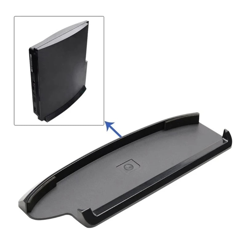 Skid-Proof Vertical Stand Holder Base Dock Mount Bracket Easy Installation Used for Ps3 Super Slim 4000 Game Console K1KF Quake