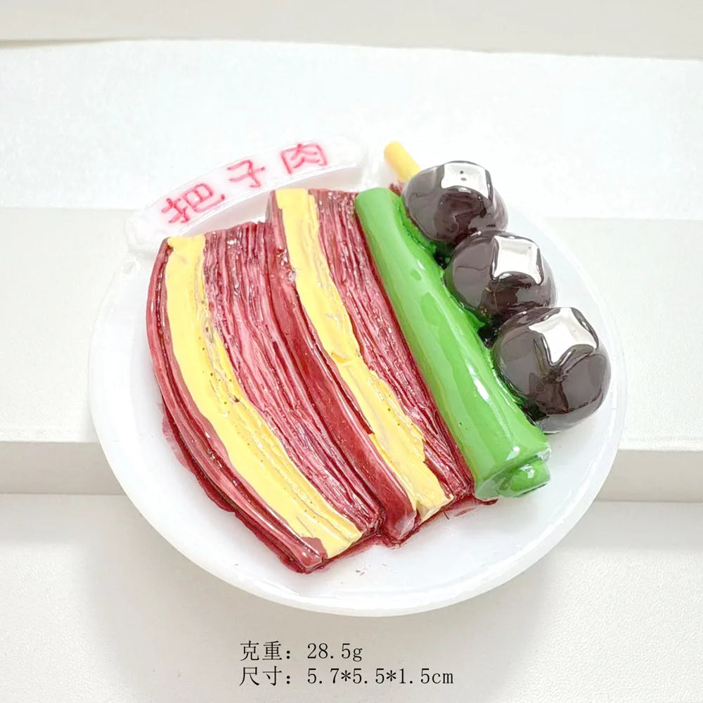 5Pcs Large Miniature Sweet Cake Dessert Noodle Resin Cabochon Fake Food for Decor Making Accessories DIY Dollhouse Kichen Play Quake No.8