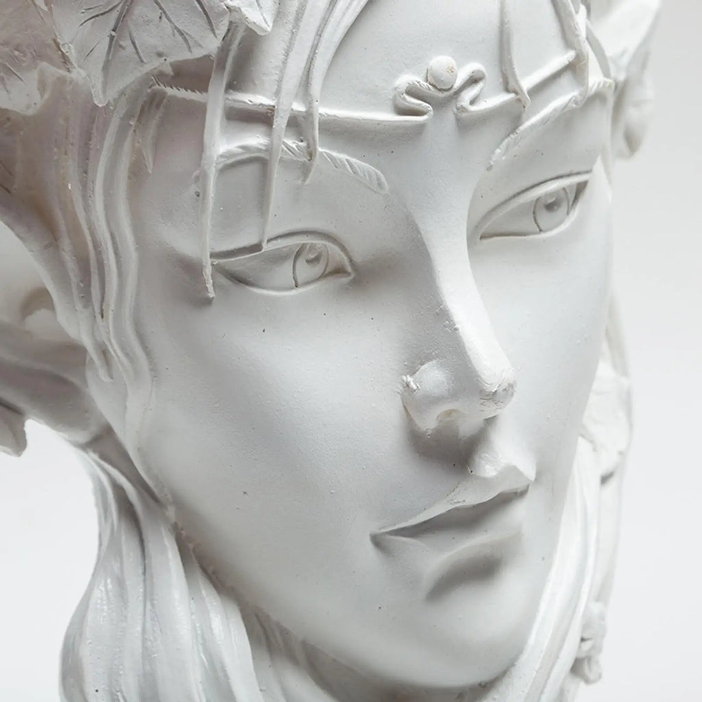Wall Planter Resin Crafts Decorative Cute Wall Art Decoration Head Flower Pot Goddess Statue for Home Hanging Living Room Quake Default Title