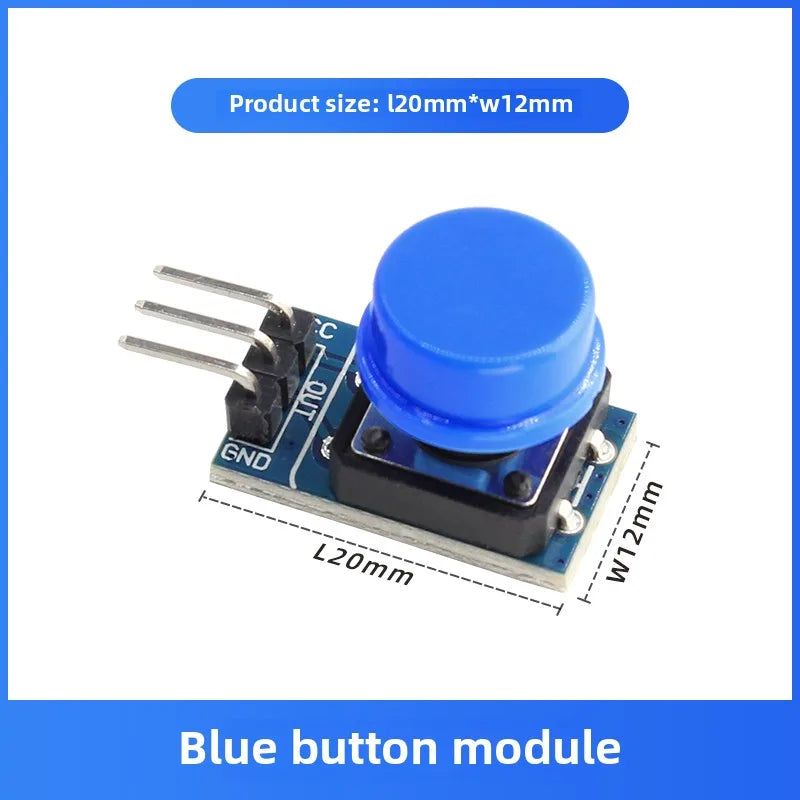 Touch Button Switch Module MCU Digital Touch Switch with Button Cap Electronic Building Block Micro Switch Quake blue