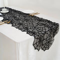 Lace Spider Web Halloween Table Runner Embroidered Table Cover Festive Table Decoration for Themed Party Supplies Quake about 200X50cm